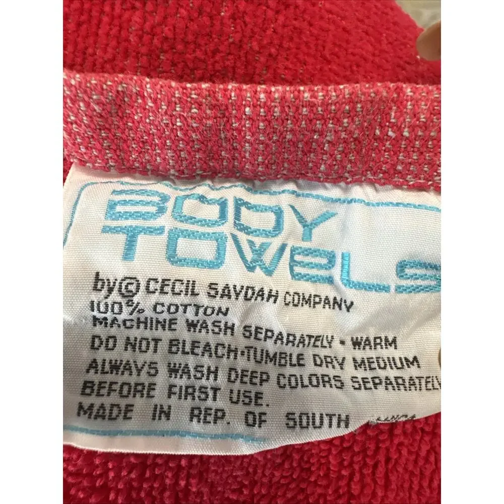 Vintage Cecil Saydah Body Towel Beach Towel Colorful Stripes Cotton